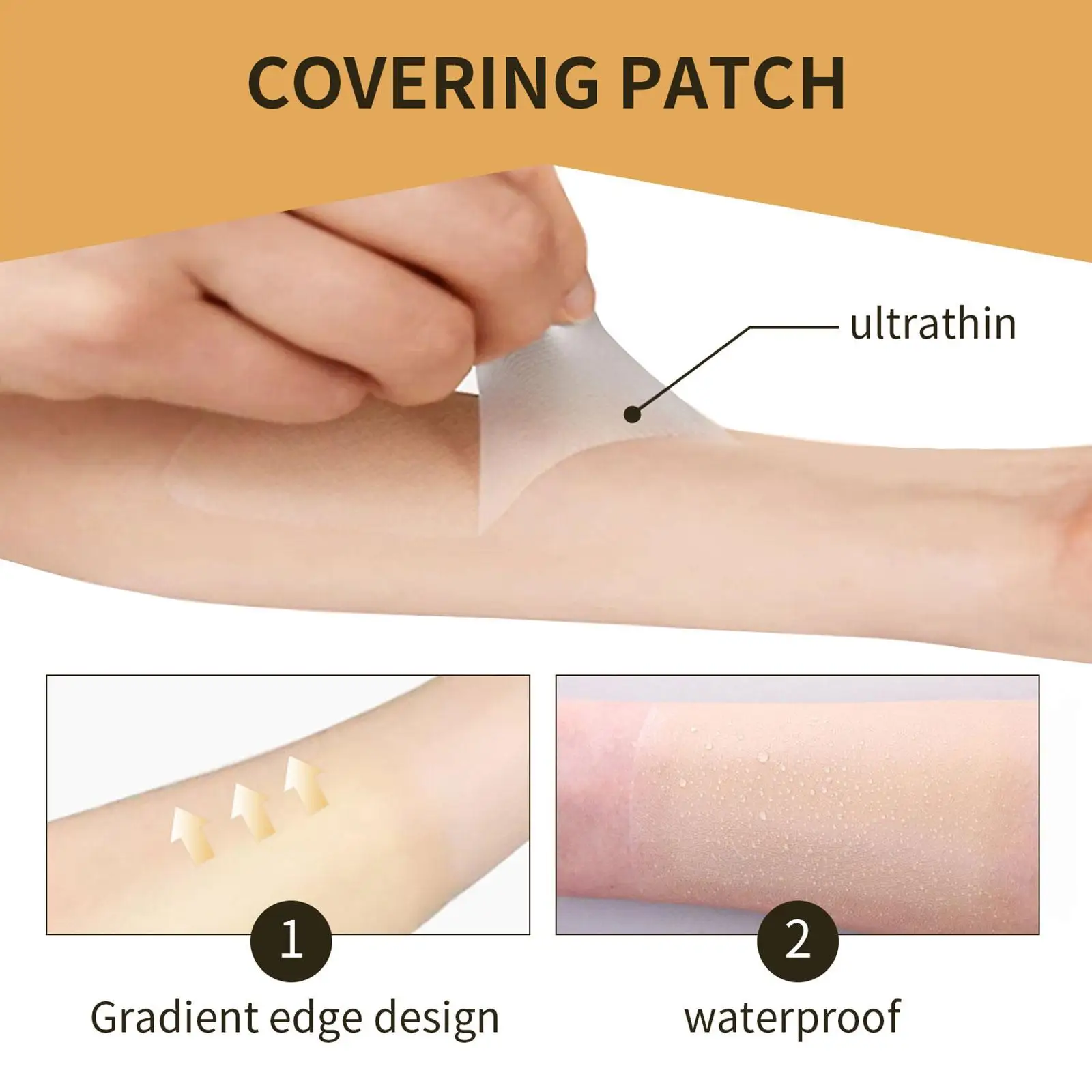 Pellicola Per Tatuaggi Impermeabile Ultra Sottile Patch Tattoo Scar Tattoo Tattoo Cover Accessori Nascondere I Difetti Compression Up Acne Tap L0Z4