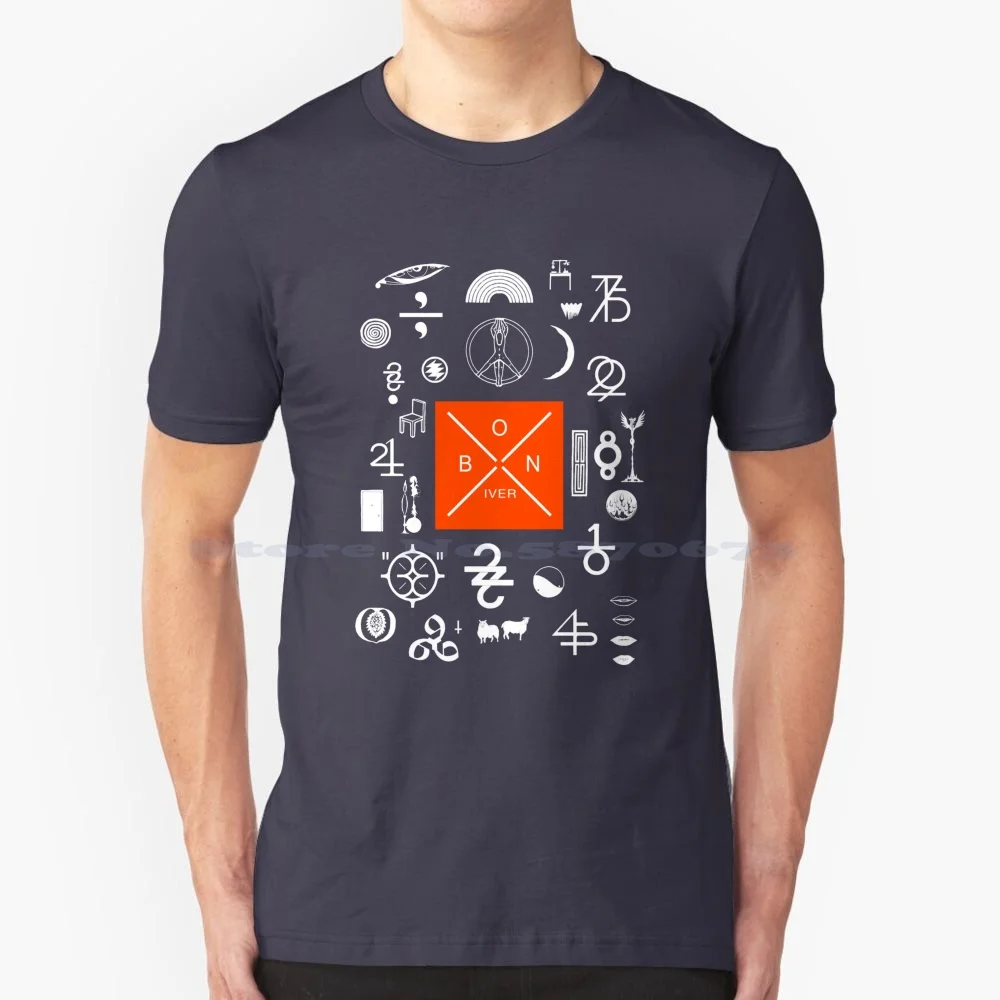 Bon Iver-22 Un Milione Di T-Shirt Retrò 100% Cotone Tee Bon Iver 22 Un Milione Retrò