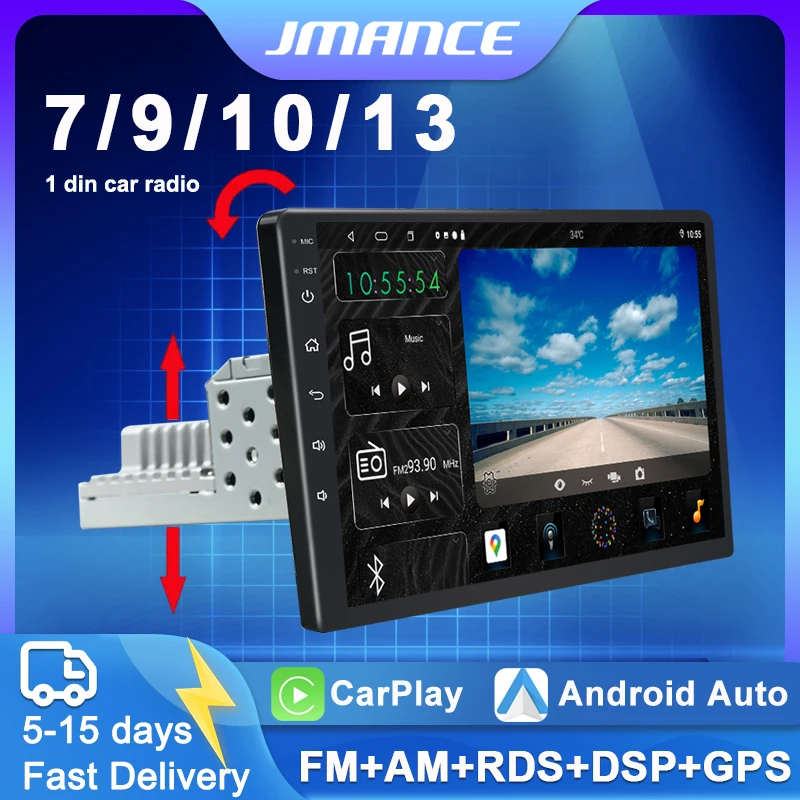1 Din Autoradio Hd Autoradio Lettore Multimediale Touch Screen Autoradio Fm Bluetooth Usb Fotocamera Navigazione Gps Per Vw Kia