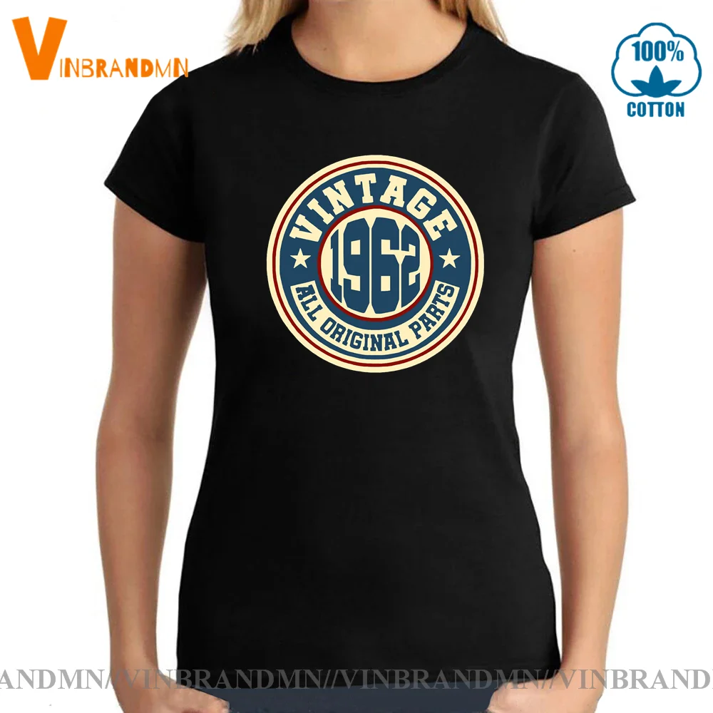T-Shirt Retrò Nata Nel 1962 Abbigliamento Anni '60 Made In 1962 Maglietta Hipster Top Tee Vintage 1962 Tutte Le Parti Originali Maglietta Donna