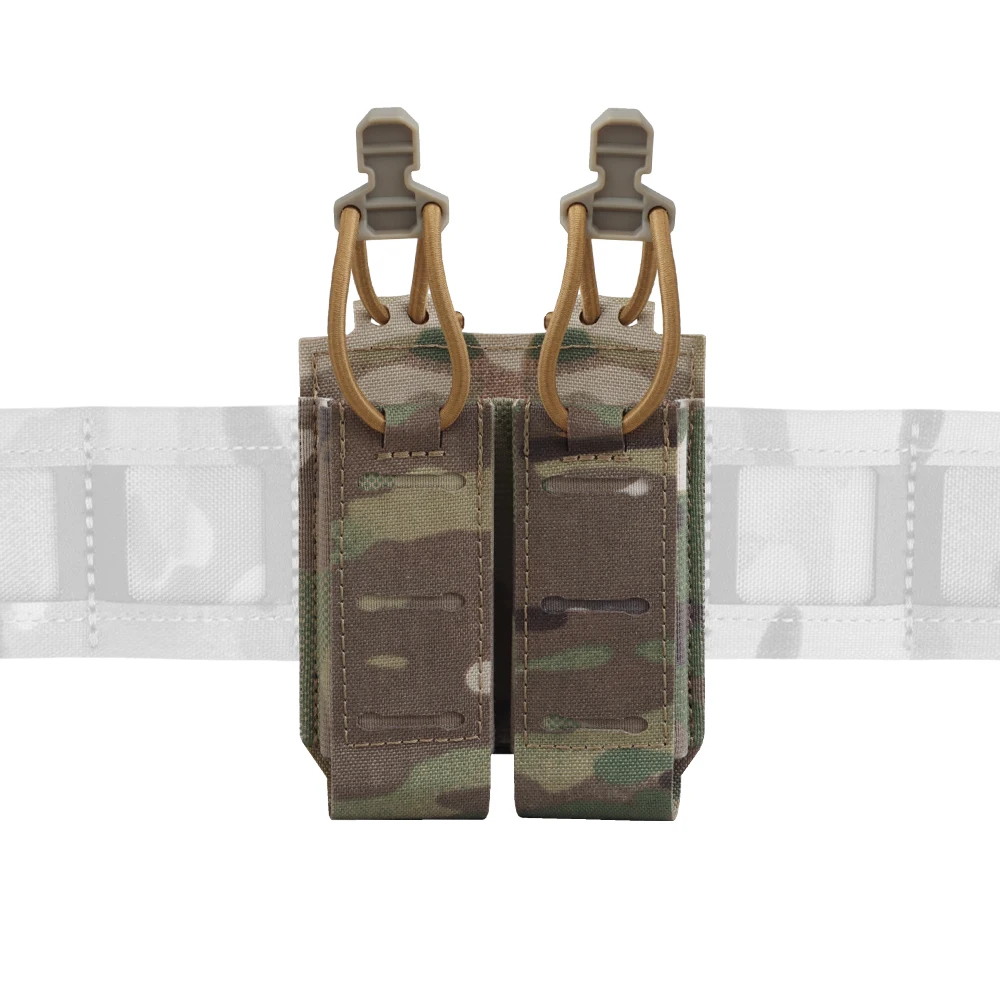 Tactical Molle 9Mm Magazine Pouch Double Pistol Mag Holder Caccia Militare Universal Flashlight Pouch Knife Pocket Airsoft Gear