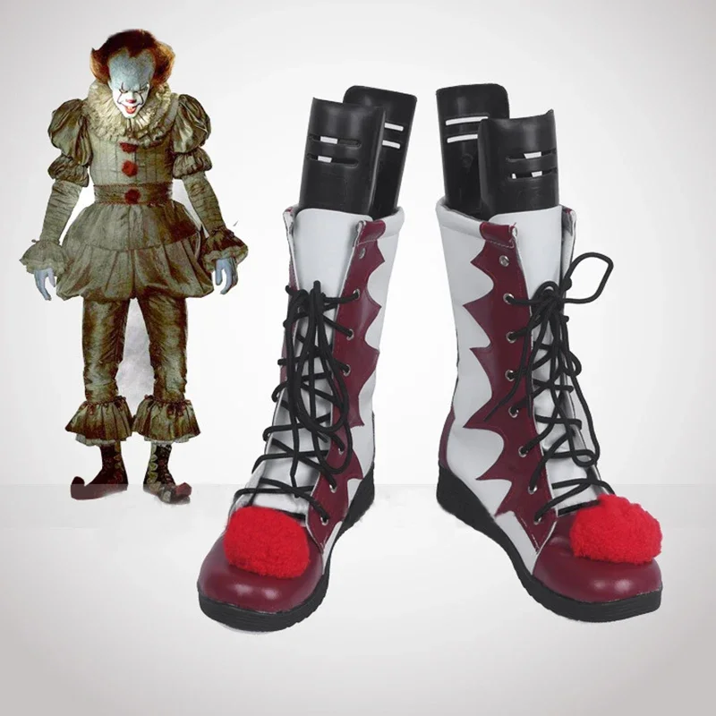 Stephen King'S It Pennywise Shoes Mask Cosplay Scary Clown Boots Uomo Custom Halloween Christmas Costumes Accessori