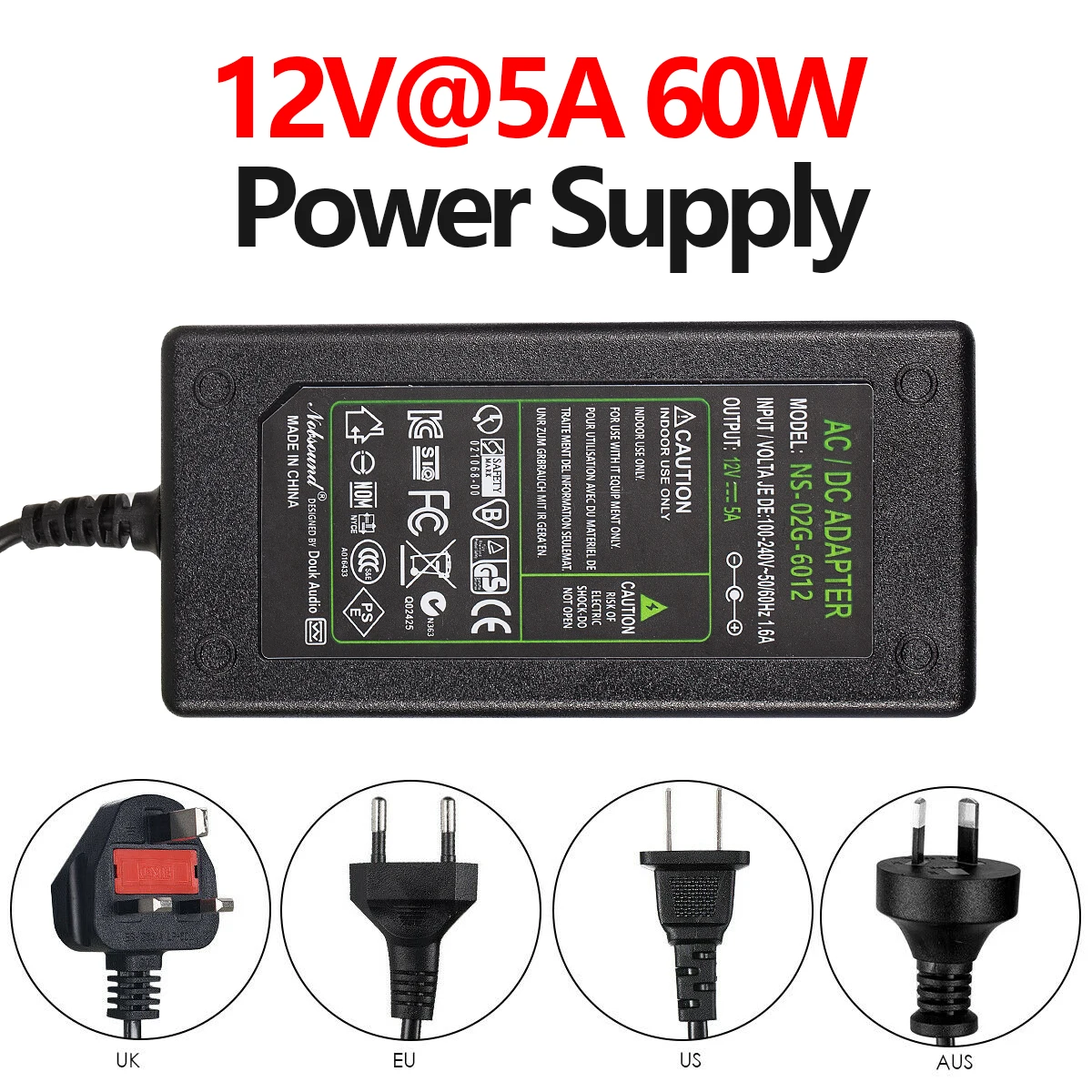 Douk Audio Dc 12V/5A 19V/4.74A Trasformatore Adattatore Caricabatterie