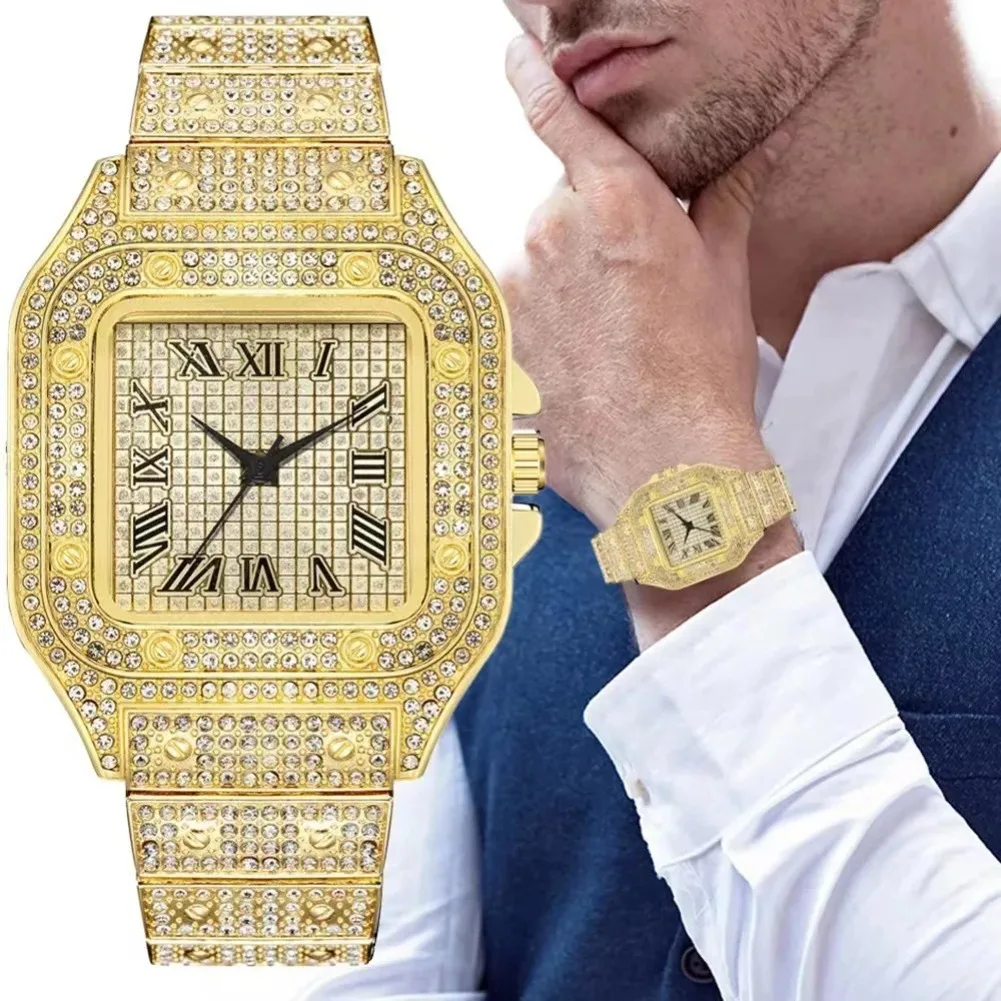 2023 Diamond Womens Watches Luxury Brand Fashion Orologio Da Polso Al Quarzo Hip Hop Diamond Nuovo Orologio Per Le Donne Fashion Lady'S Gold
