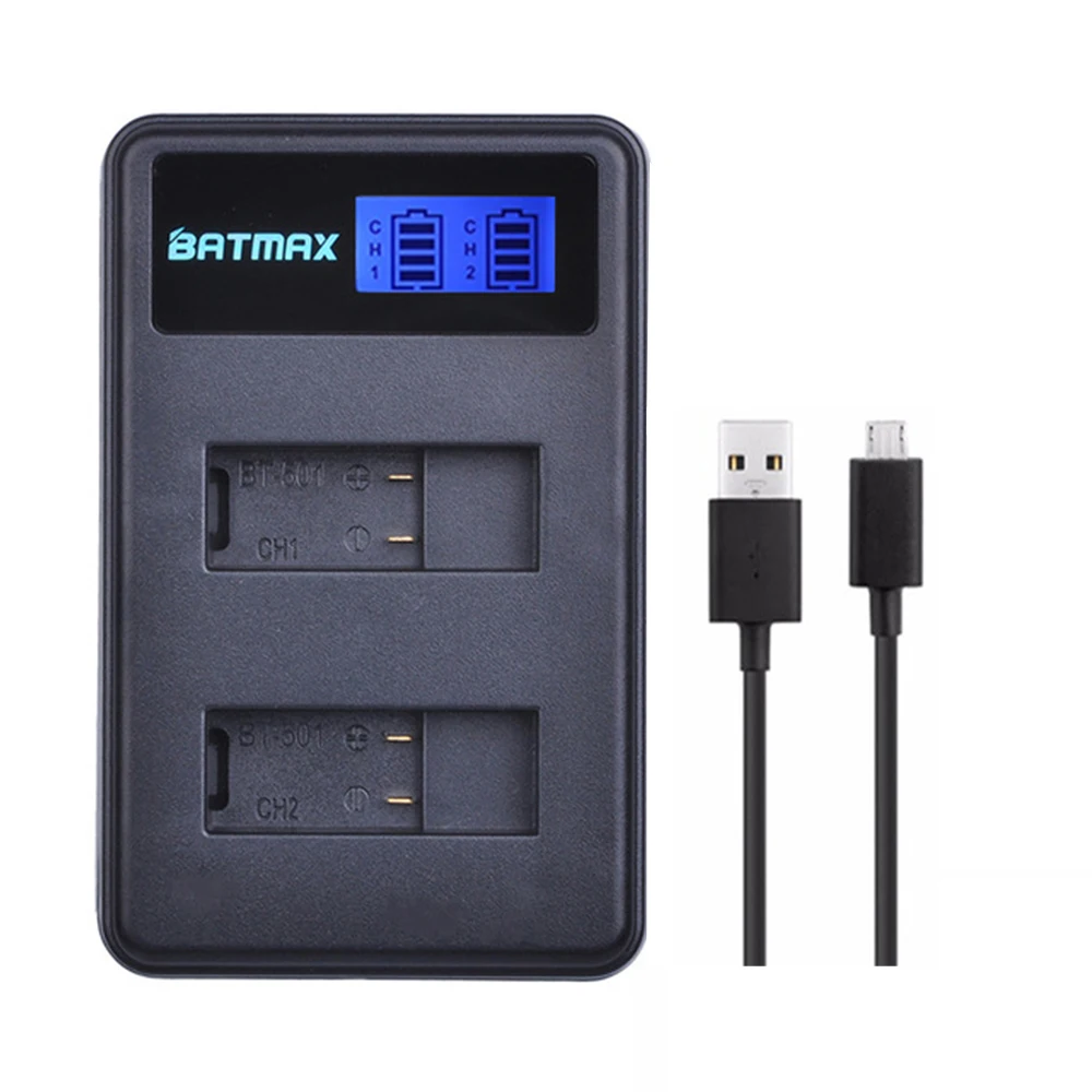 Per Gopro 5 Batteria Gopro Hero 6 Caricabatterie Lcd Doppio Caricatore Usb Per Gopro Hero 5 4K Fotocamera Ahdbt-501 Batterie