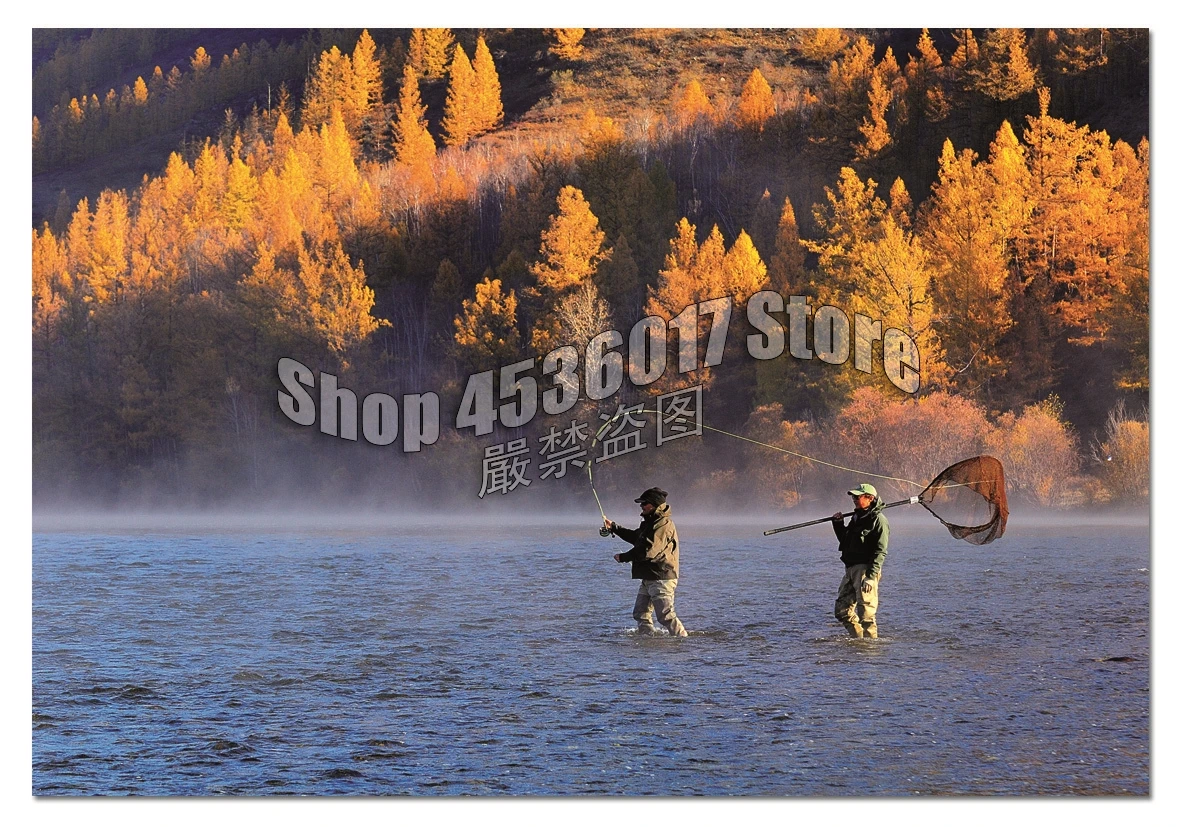 Mosaico 5D Fai Da Te Diamante Pittura Punto Croce Due Uomini Pesca Autunno Paesaggio Home Decor Full Square Regalo Encanto Мозаика Мозаика