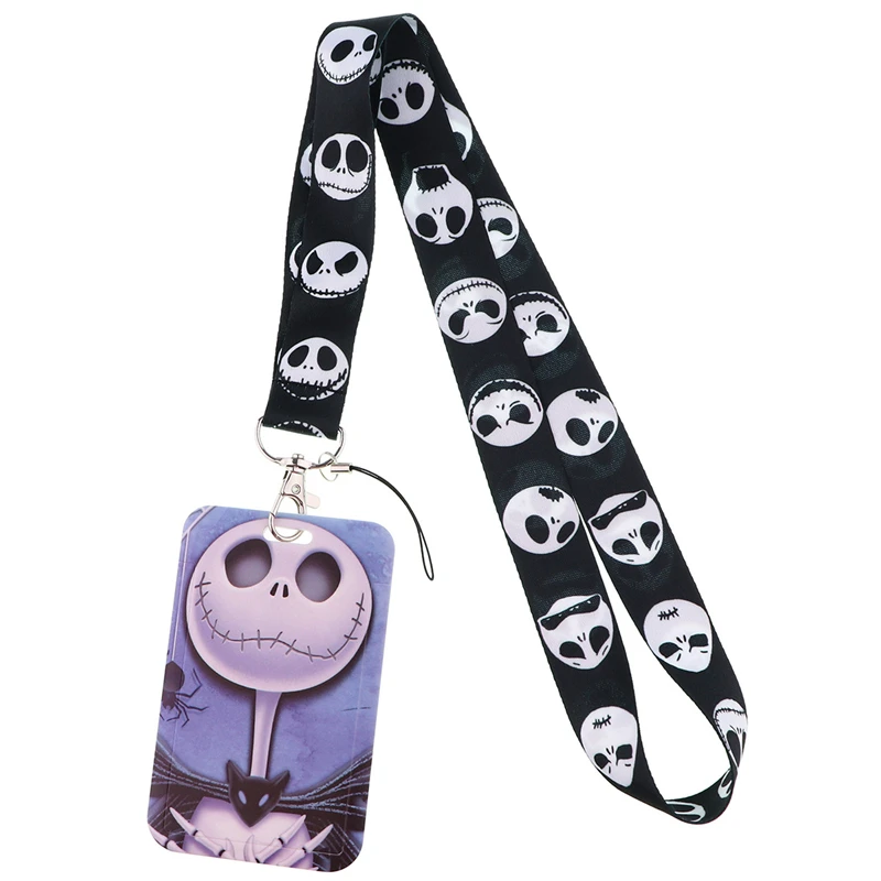 The Nightmare Before Christmas Art Cartoon Anime Fashion Lanyards Bus Id Nome Work Card Holder Decorazioni Regali Per Bambini