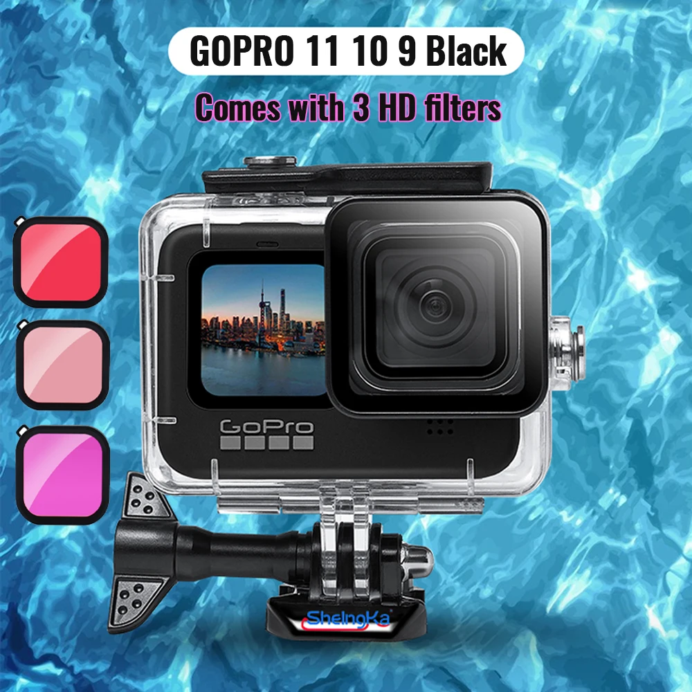 Custodia Impermeabile Subacquea Per Gopro Hero11 10 9 Black Action Camera Subacquea 40M Guscio Di Protezione