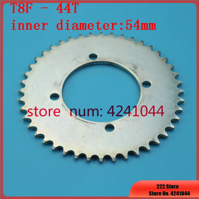 T8F 44 T Pignone Catena Posteriore In Acciaio Argento 54Mm 44 Denti Mini Moto Atv Quad Dirt Pit Pocket Parti Della Bici Ciclomotore Scooter