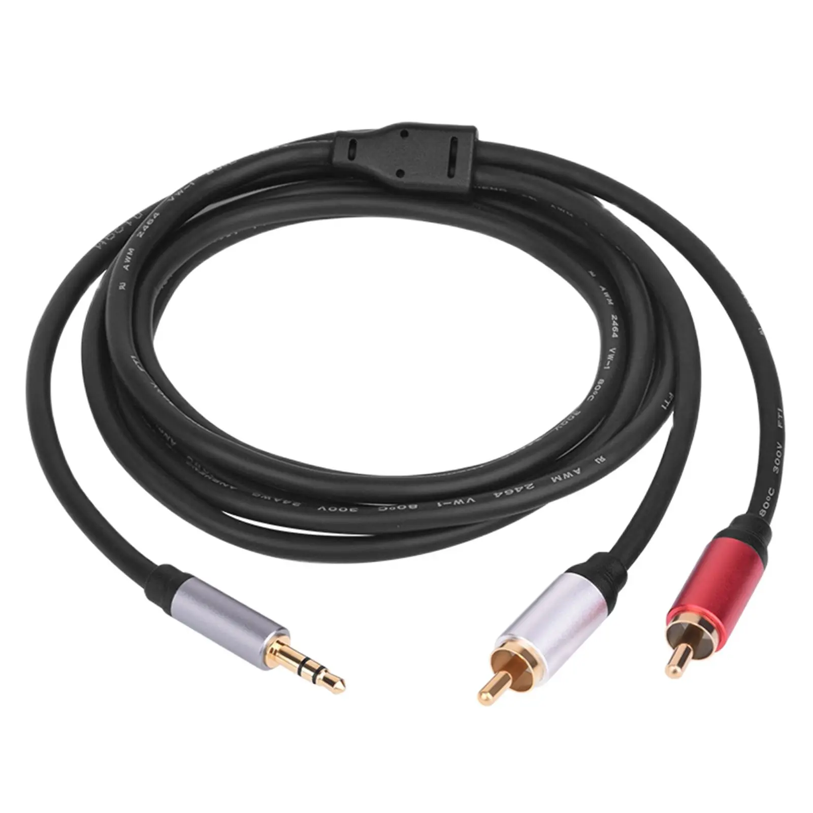 Cavo Audio Nku Rca 6Ft 3.5Mm Aux 1/8 Pollici Trs A 2Rca Jack Adapter Stereo Y Splitter Cord Per Tv Mp3 Phone Speaker Amplifier