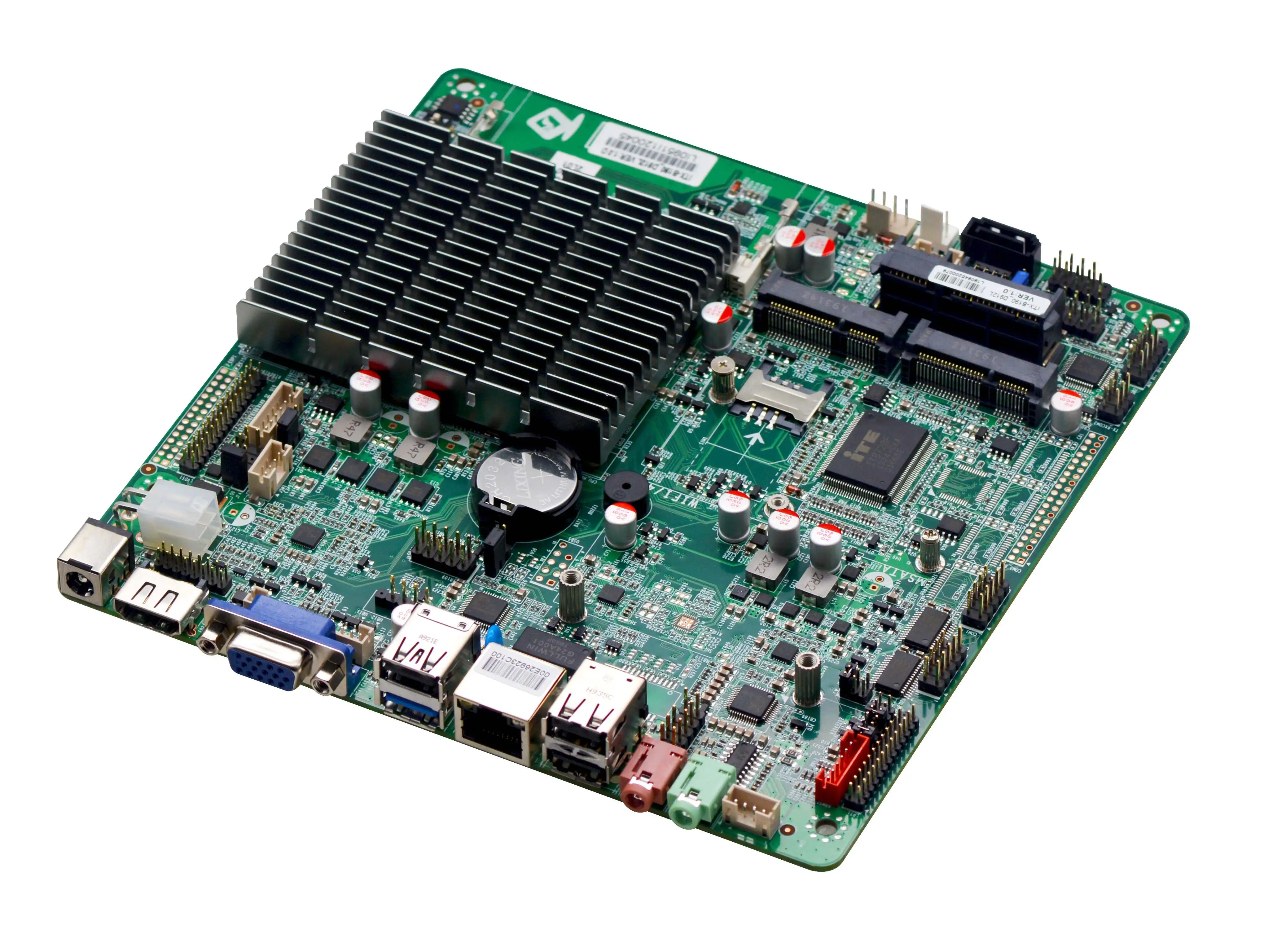 Scheda Madre Industriale Mini Itx Fanless Bay Trail J1900 2.0Ghz Computer Fanless Mainboard Con Usb Vga Hdmi Com Lan