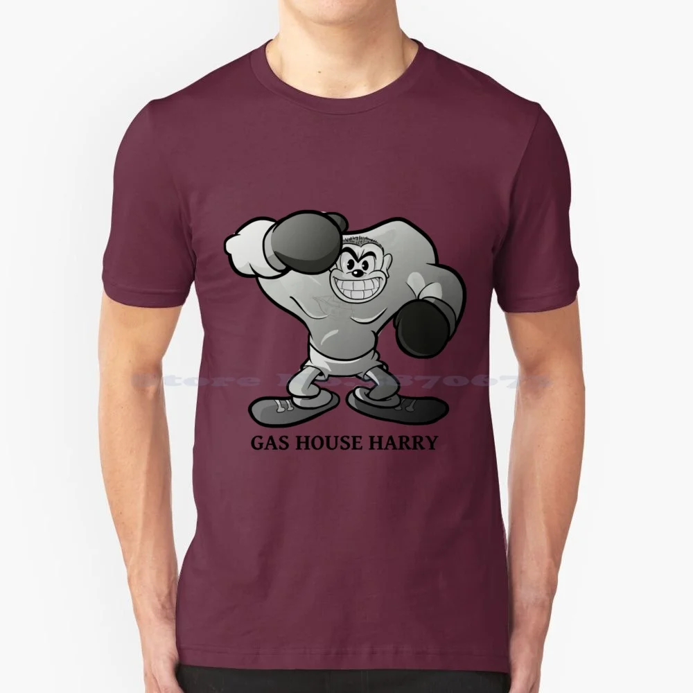Maglietta Della Casa Del Gas 100% Cotone Tee Tunes Looney Funny Anni '90 Old Kids Cool Cute Anni '80 Halloween Toon Bosko House Gas Harry