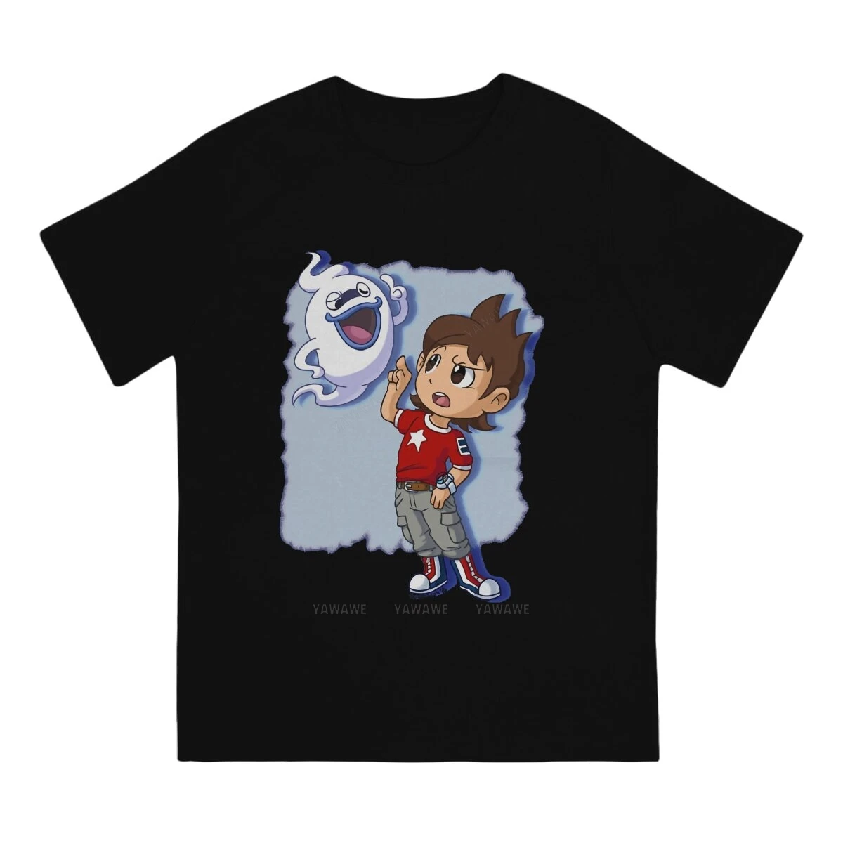 T-Shirt Da Uomo Nate And Whisper Casual T-Shirt In Puro Cotone Manica Corta Yokai Watch T Shirt Girocollo Abbigliamento Idea Regalo