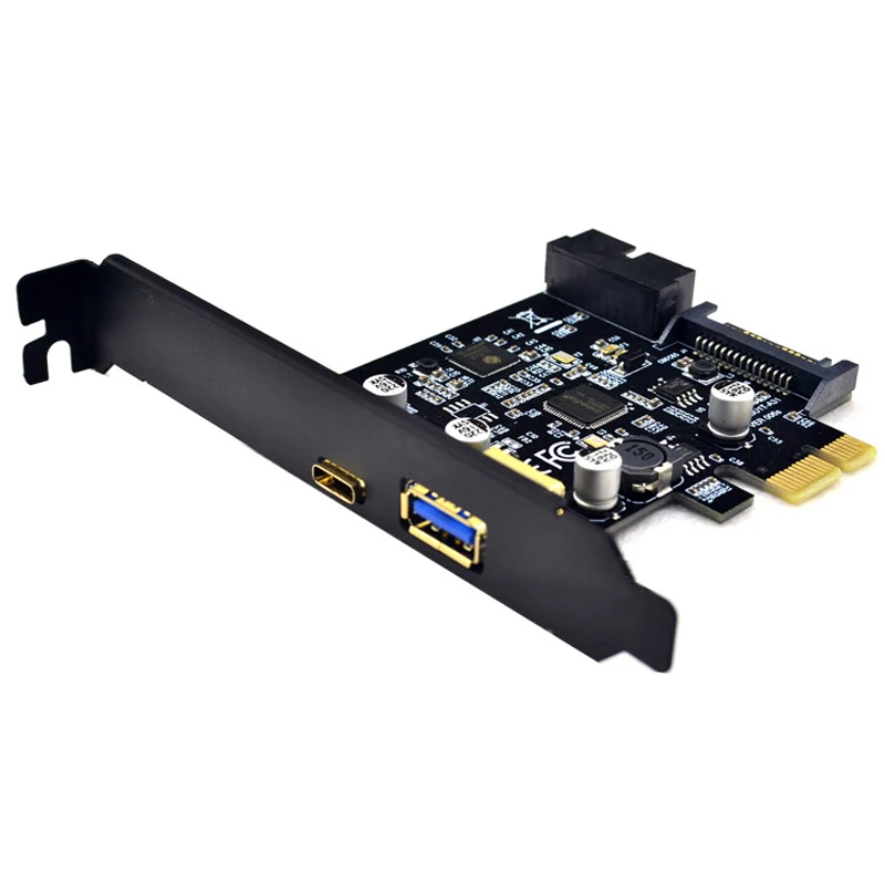 Btbcoin Pci-E A 4 Porte Usb 3.1 Gen 1 (5 Gbps) (Usb Tipo-C + Usb Tipo A W/Interno 19Pin Usb 3.0 Dual Port) Pci Express Card
