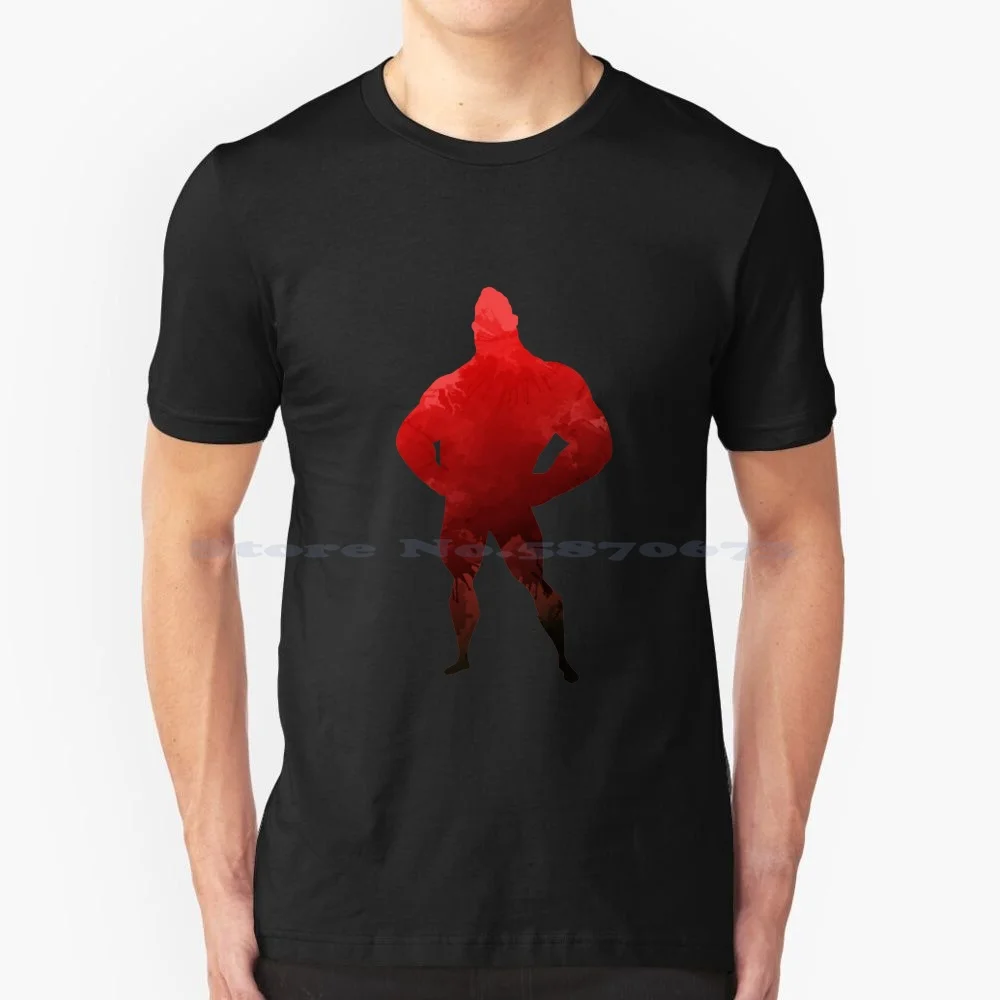 Maglietta Silhouette Ispirata Dall'Uomo 100% Cotone Tee Man Ispirato Silhouette Pixar Incredibili Papà Mr Incredibile