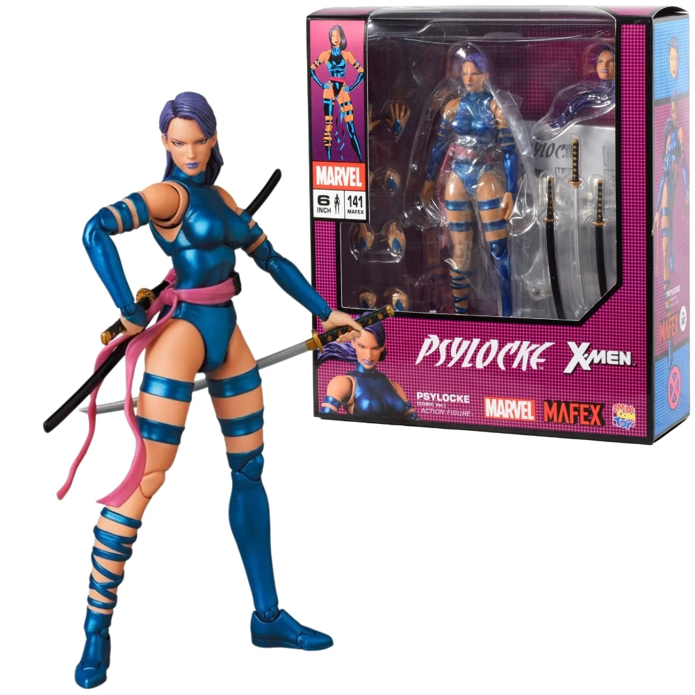 Disponibile Mafex No.141 Mafex Psylocke (Comic Ver.) Figura Medicom Toy Action Figrue Anime Model Toys