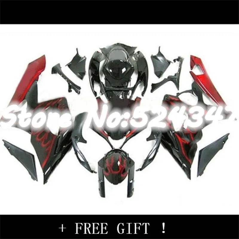 Vendite Calde, Carenature Della Muffa Gsxr1000 K5 Nere Rosse A Gsxr1000 K5 2005-2006 05 06 Gsxr1000 K5 Carenature Moto Abs