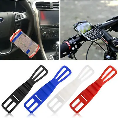 Silicone Universale Elastico Moto Bicicletta Bici Mount Holder Phone Colori 99S0307 Inviato Dall'Italia