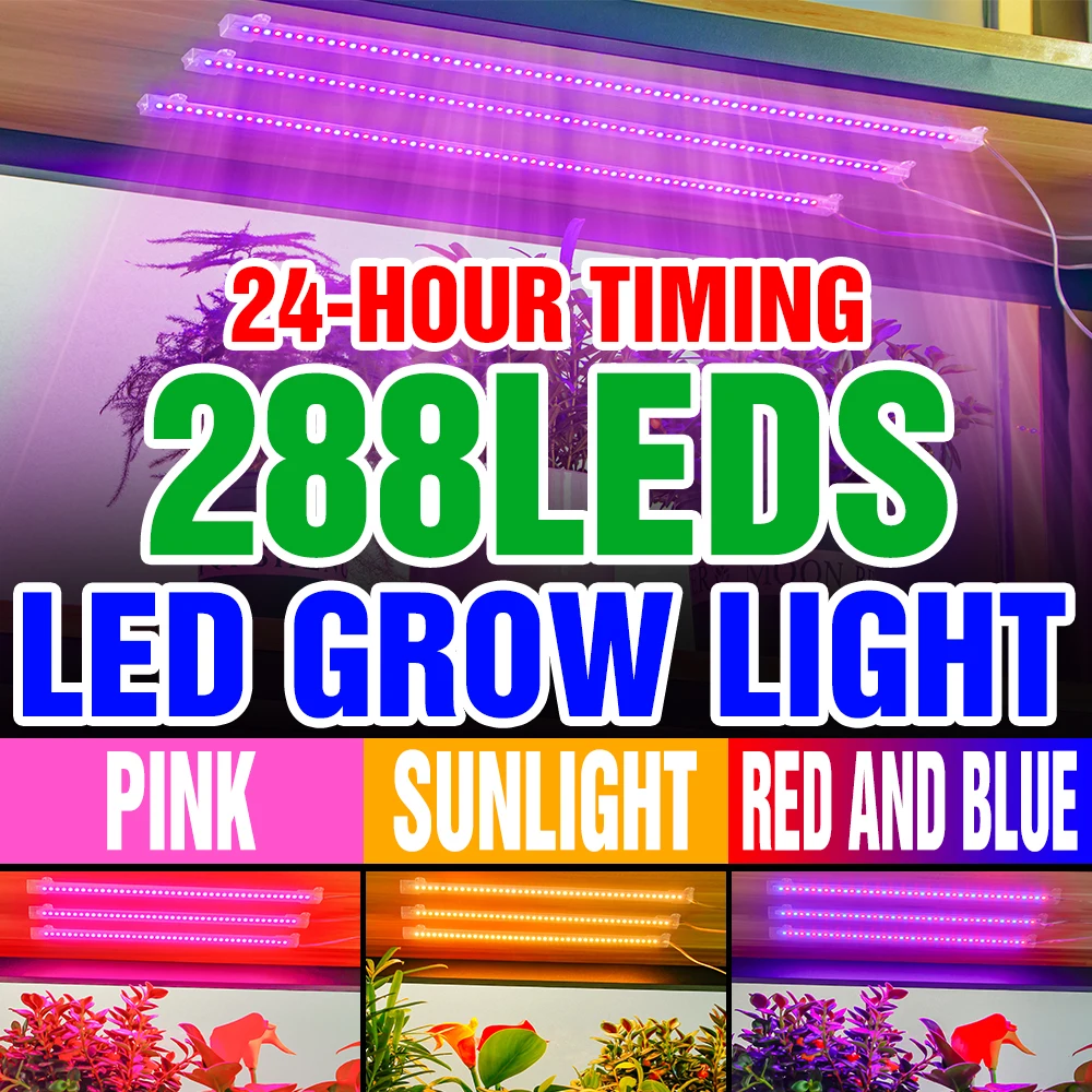 Serra Usb Led Plant Light Grow Tent Box Phytolamp Usb Indoor Timing Dimmerabile Phyto Lamp Hydroponics Growing System Home