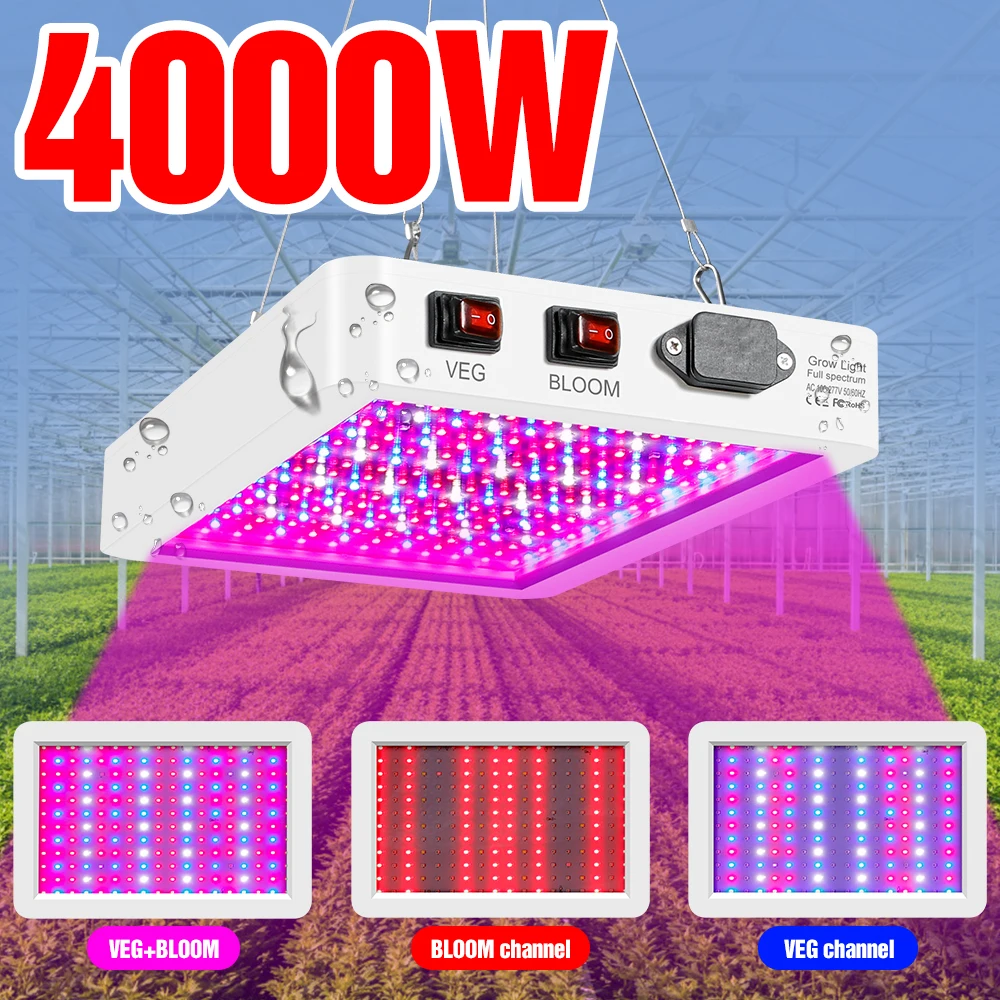 4000W Led Grow Plant Growth Light Serra Hydroponics Growing System Grow Lamp Led Quantum Board Phyto Bulb Grow Lighings