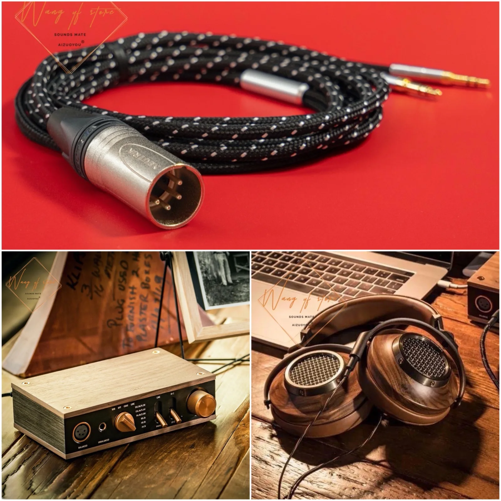 Cavo Audio Bilanciato Hifi Per Cuffie Klipsch Hp3 Xlr Spina Cannone A 4 Pin 1.2M