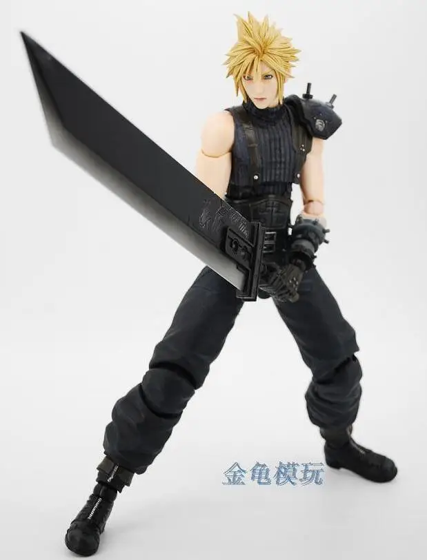 Play Arts 27Cm Final Fantasy Vii Cloud Strife Edition 2 Action Figure Model Toys