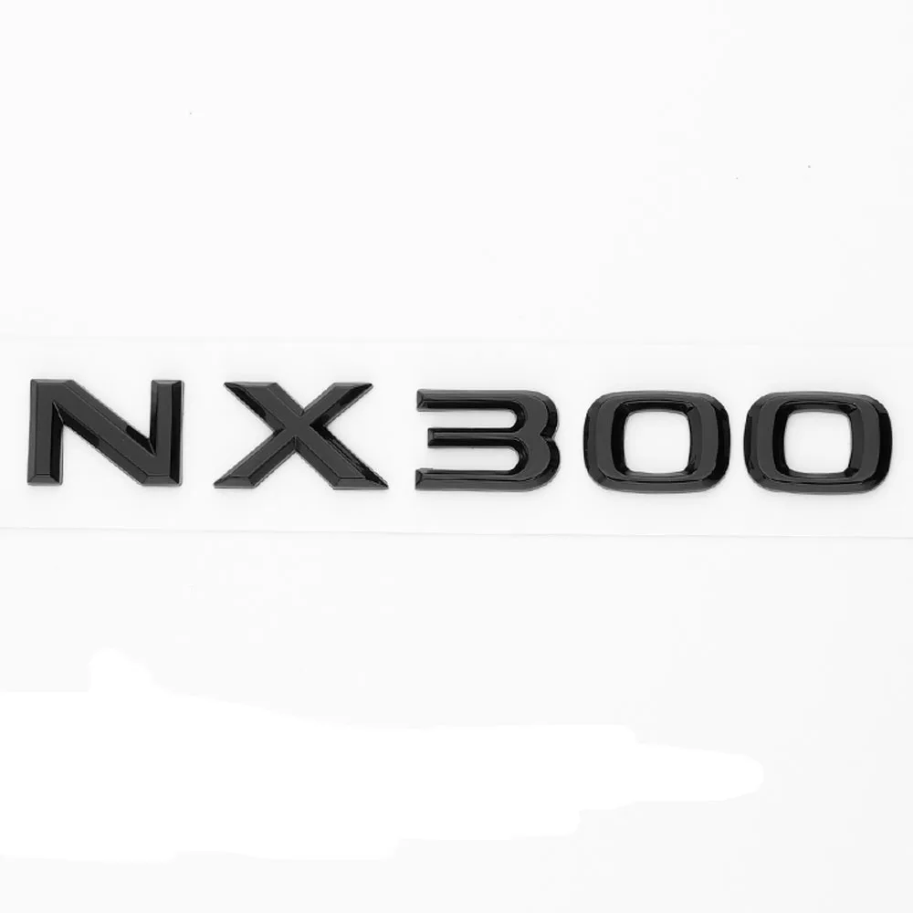 Adesivo Distintivo Del Bagagliaio Posteriore Dell'Emblema Piatto Dell'Auto Nero Lucido Per Lexus Nx 300