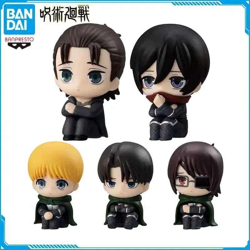 Originale Bandai Attack On Titan Final Waiting Series Gashapon Eren Mikasa Action Figure Full Range Capsule Toys Regalo Di Natale