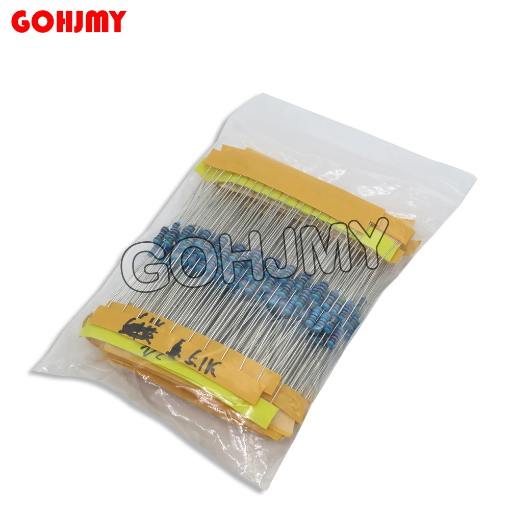 Muslimb = 240 Pz 1/4W 0.25W 1% 4.7K-68K Componente Resistore A Film Metallico Pacchetto Kit Fai Da Te Nuovo Originale