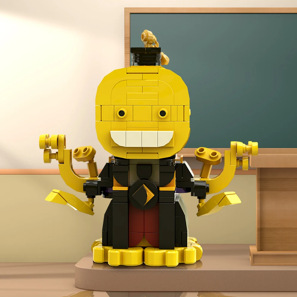 Mco Koro Sensei Assassination Classroom Brickheadz Building Blocks Set Assassination Classroom Model Bricks Toys For Gift
