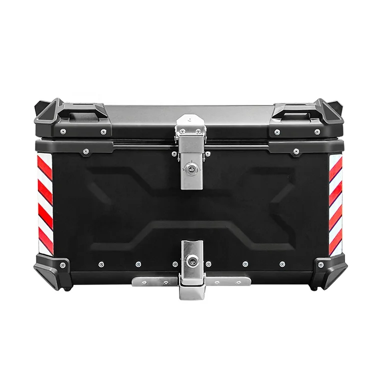 65L Nero F2-Moto Baule Moto Bauletto In Alluminio Bauletto Moto