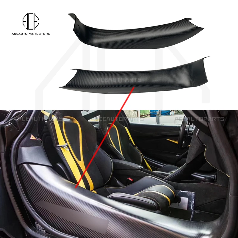 Per Mclaren 720S Dry Carbon Fiber Welcome Pedal Door Sills Piastre Pedale Car Trim Decorazione Accessori Stile Oem