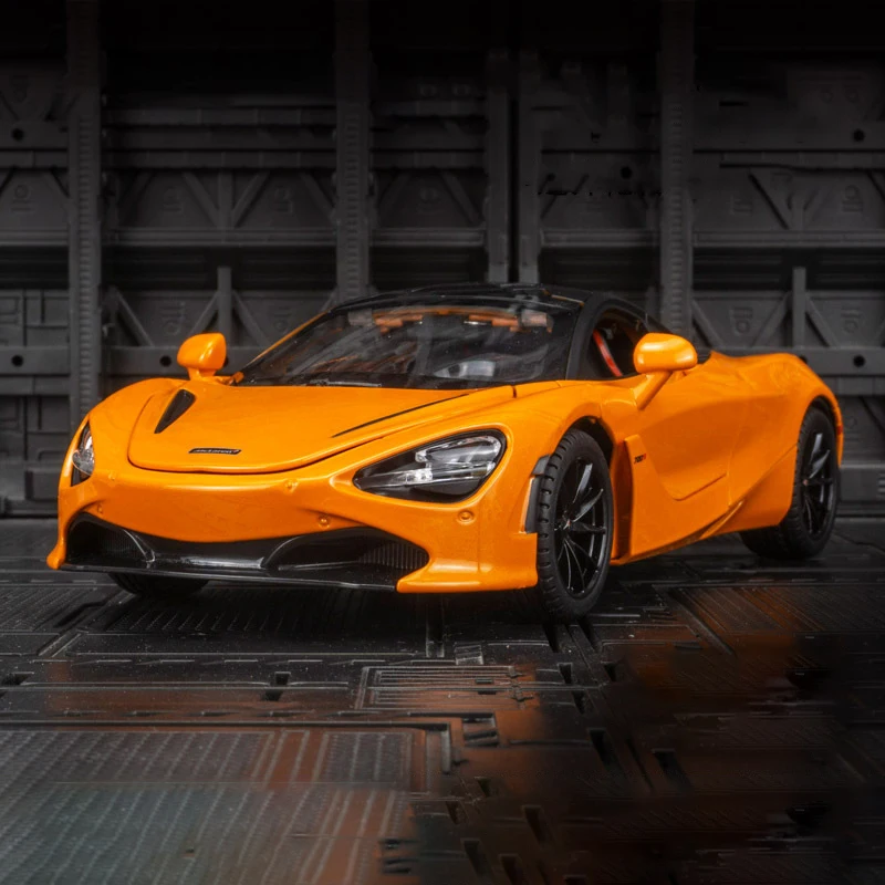 1:24 Mclaren 720S Spider Alloy Sports Car Model Diecast Sound Super Racing Lifting Tail Hot Car Wheel Gifts