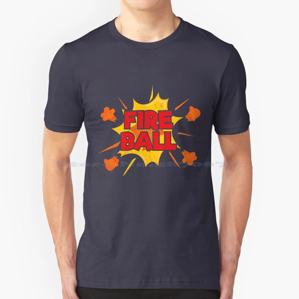 Cool Firework Comic Artwork Fireball Lovers T Shirt 100% Cotton Tee Women Kids Funny Fireball For Fireball Drinks Cool