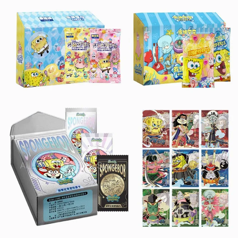 Spongebob Squarepants Card Bob Patrick Star Squidward Cute Funny Bikini Beach Collection Cards