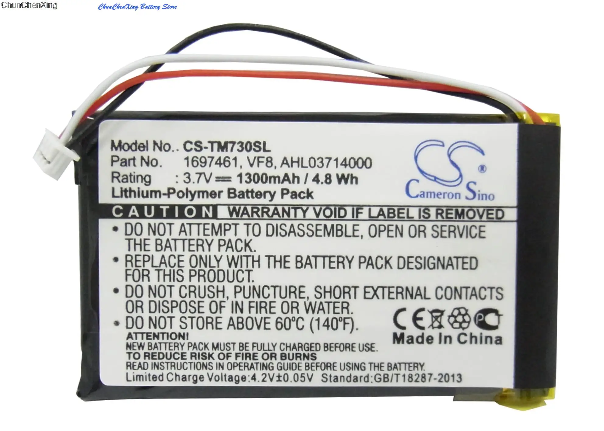 Batteria 1300Mah Ahl03714000, Vf8 Per Tomtom Go 530 Live,630,630T,720,730,730T, 930, 930T,Satnav