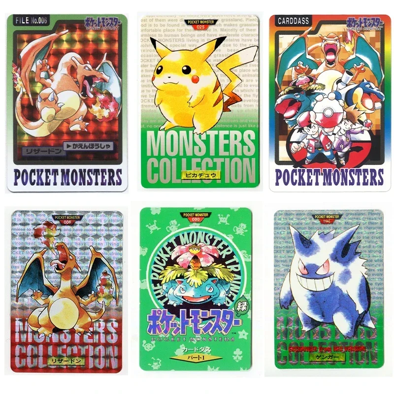 Carte Da Collezione Pokemon Fai Da Te Pikachu Charizard Gengar Green Version1 1996 Charizard Card Game Anime Self Made Cards Giocattoli Regalo