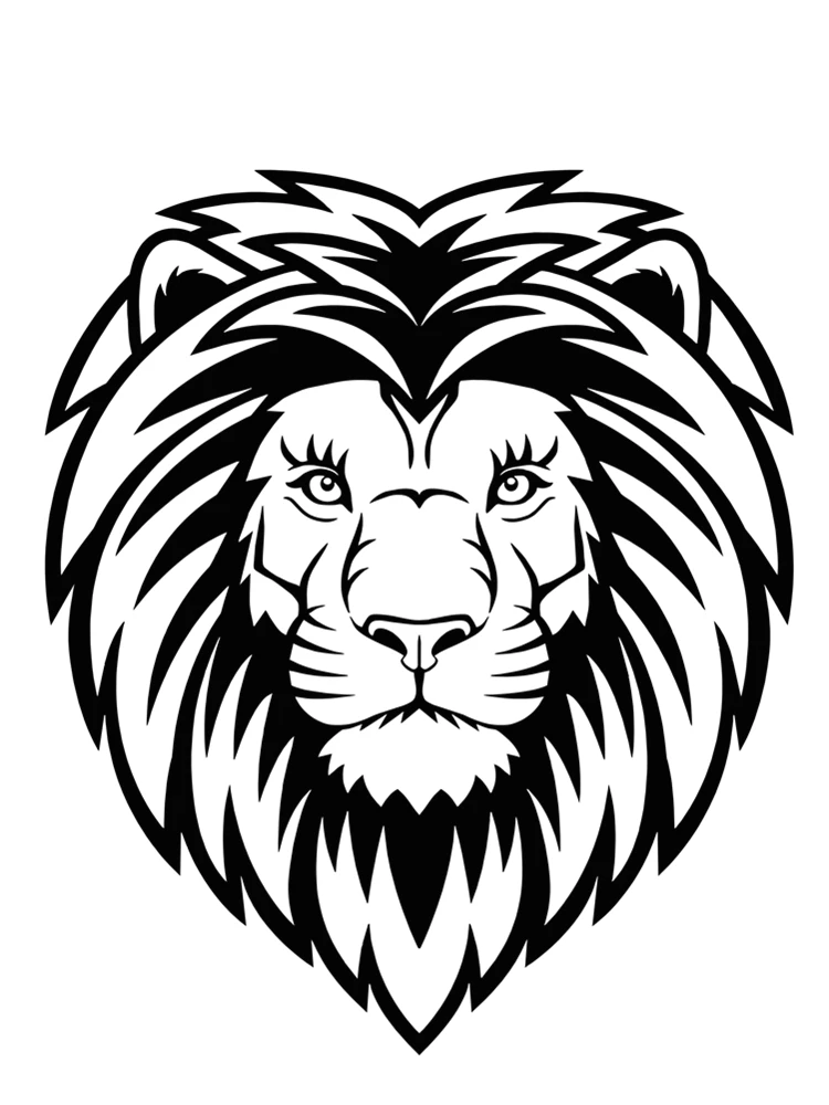 Rulemylife Serio Lion King Head Car Stickers Decalcomania Anime Cute Car Accessori Decorazione Pegatinas Para Coche