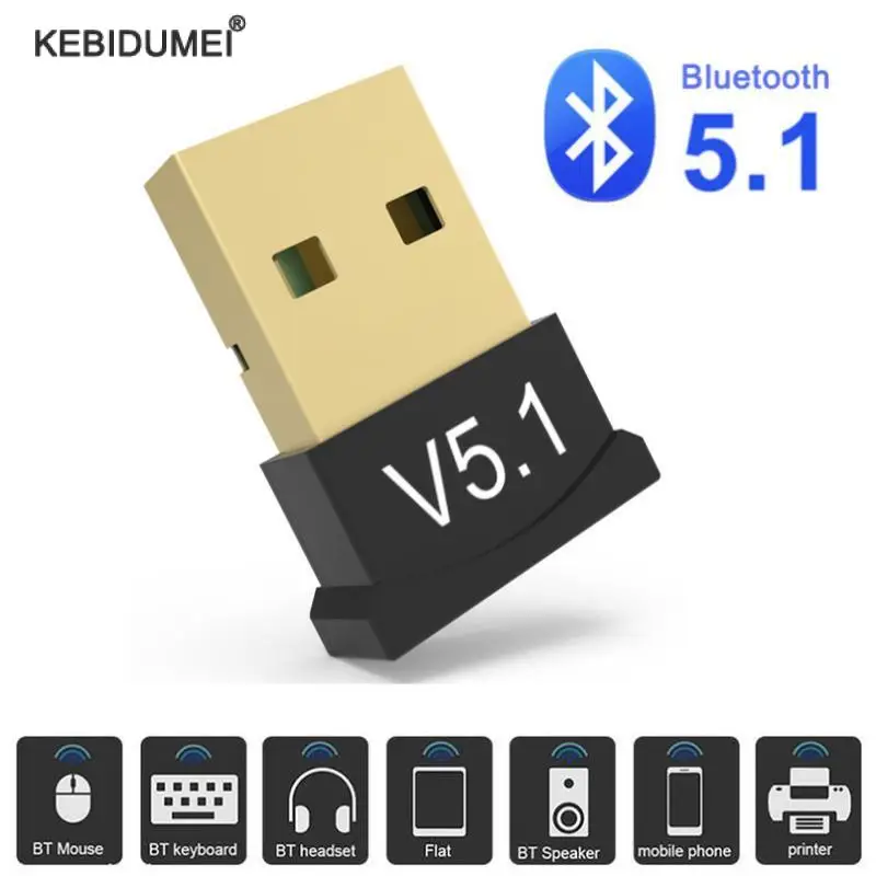 Ricevitore Trasmettitore Usb Bluetooth 5.1 Mini Audio Bluetooth Dongle Wireless Bt Adapter Driver Gratuito Per Computer Pc Laptop Mouse