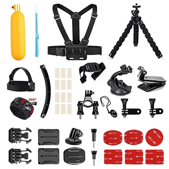 Action Camera Set Treppiede Kit Accessori Per Gopro Hero 10 9 8 7 6 5 4 Session Camera