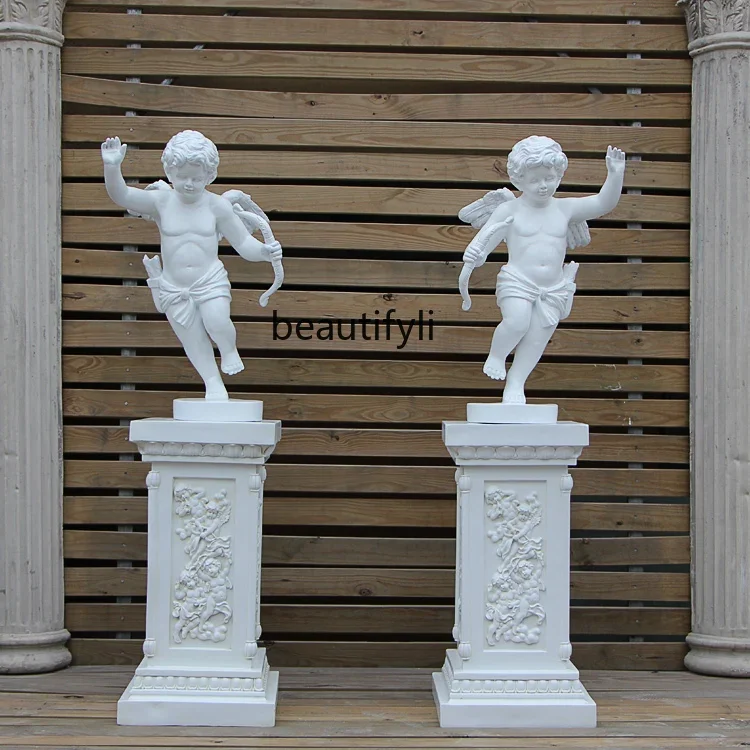 Stile Europeo Love God Cupido Little Angel Sculpture Lobby Foyer Decorazione Di Nozze Vetrina