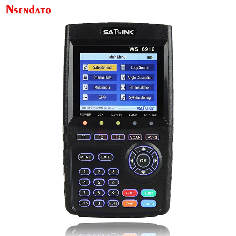 Satlink Ws-6916 Ws 6916 Dvb-S2/S Sat Finder Ricevitore Satellitare Per Mpeg-2/Mpeg-4 H.265 Satfinder Misuratore Di Segnale Satellitare