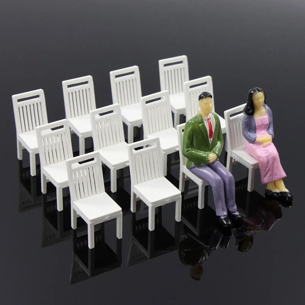 12 Pezzi Modello Ferroviario Per Il Tempo Libero Sedia Settee Panca Scenario 1:20 1:25 Scala 1:30G Zy17 Modellismo Ferroviario