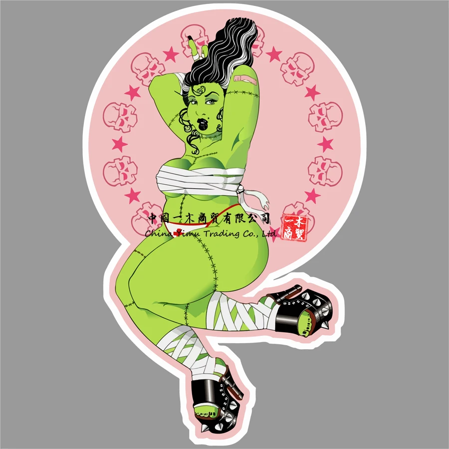 Sticker Pinup Sexy Franjesian Girl Sticker Pin Up Truck Moto