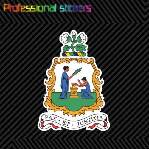 Vincentian Coat Of Arms Sticker Decal Vinyl Saint Vincent Grenadine Flag Vct Vc Stickers Per Auto, Biciclette, Laptop, Motos
