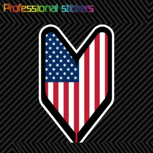 American Usdm Driver Badge Sticker Fustellato Decalcomania Wakaba Leaf Oshinoya Usa Adesivi Per Motos, Auto, Laptop, Telefono