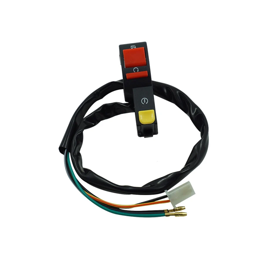 Moto Electric Start Stop On Off Button Kill 7/8 "Interruttore Manubrio Per Moto Dirt Atv Quad Bike