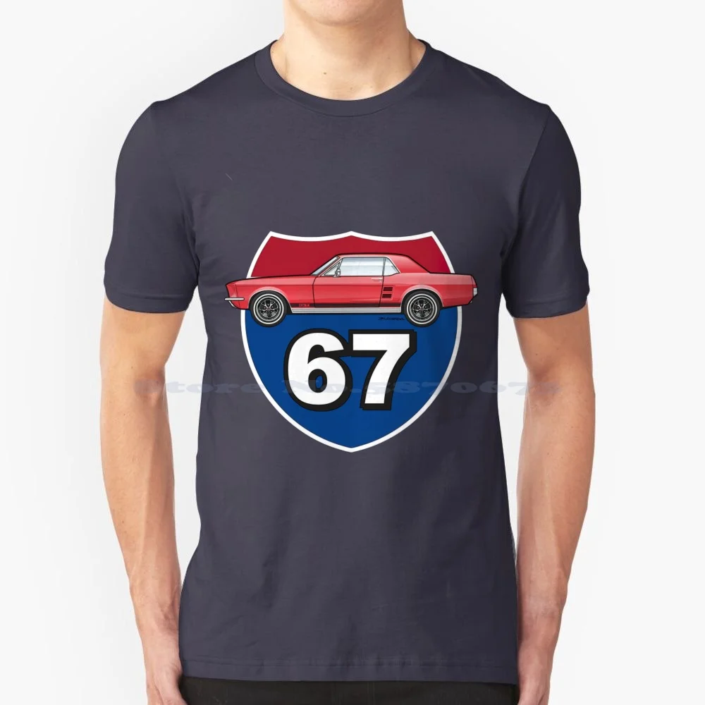 Segnale Stradale 67-Candy Apple Red T Shirt 100% Cotone Tee San Andrea Grand Theft Auto 5 Trilogy Vice City V Online Liberty City Cj