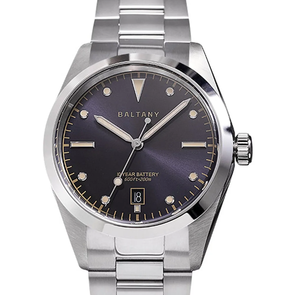 Explorer Quartz Watch Men Ronda 715Li Swiss Movement Calendar Luminous 200M Waterproof Stainless Steel Center-Seconds Wristwatch