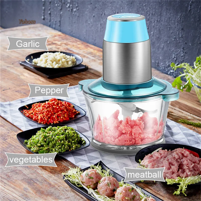 1.8L/2L Elettrodomestico Da Cucina Yam Pounder Machine Tritacarne Elettrico Chopper Yam Pounder Blender Fufu Martellatrici